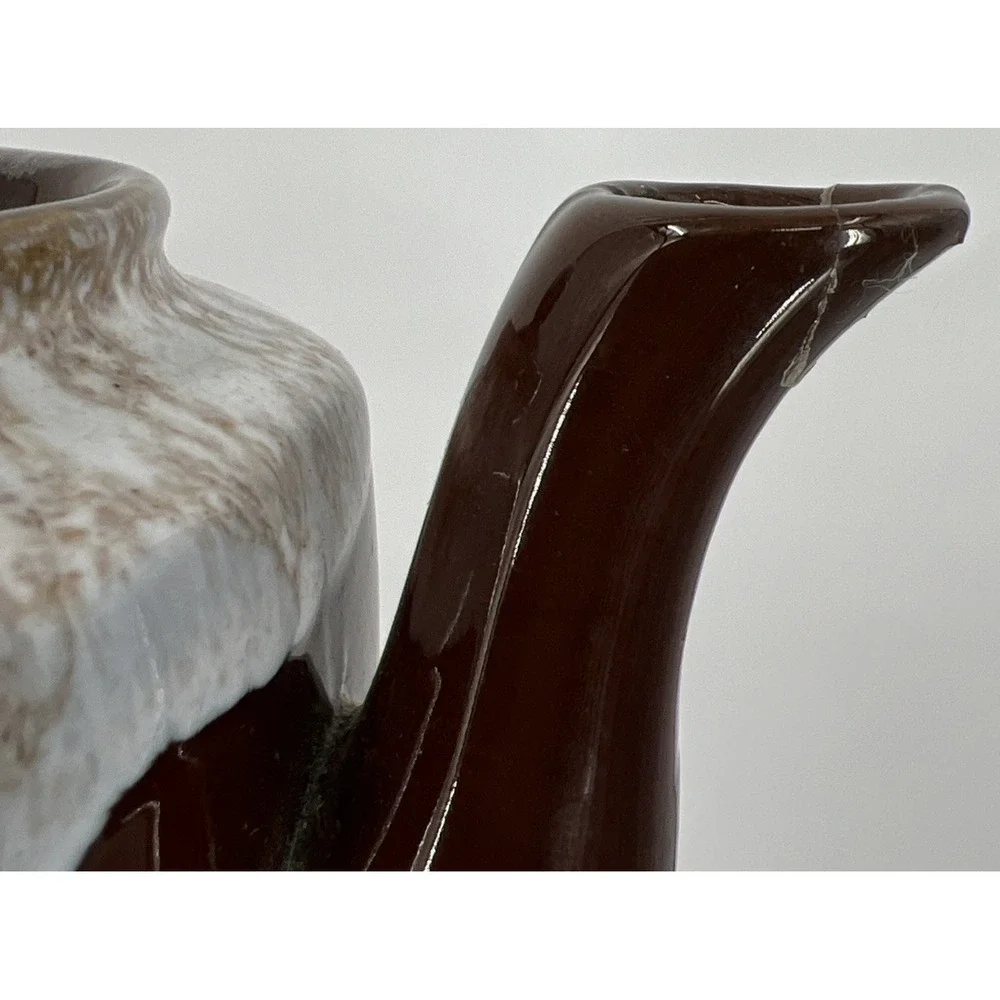 Vintage Brown Drip Glaze Ceramic Teapot MCM Grannycore‎ Made In Japan